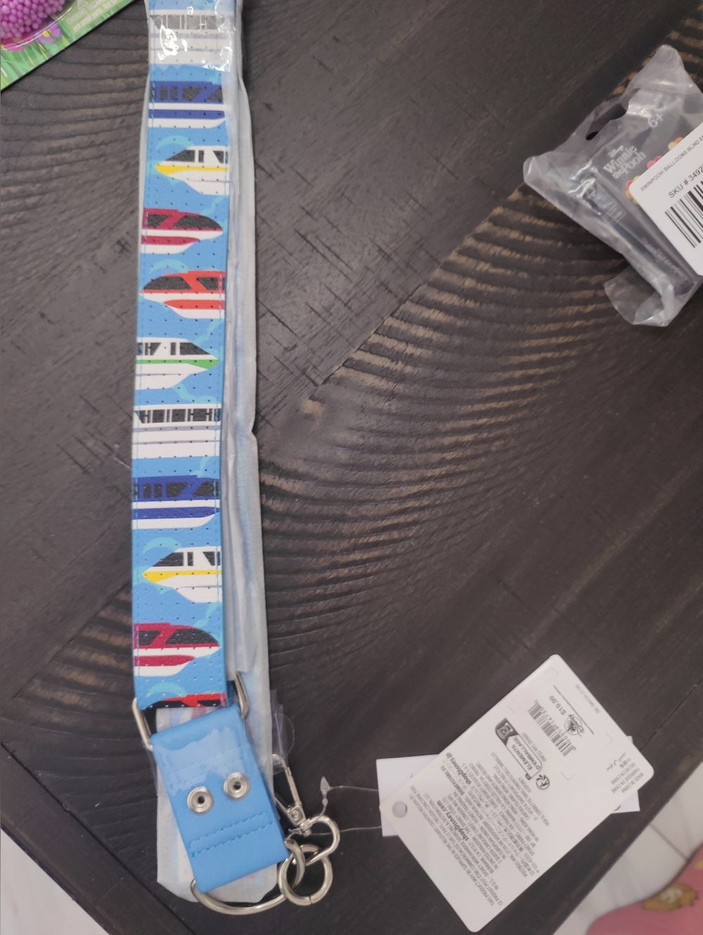 NWT Blue Monorail Print Lanyard - Unbranded